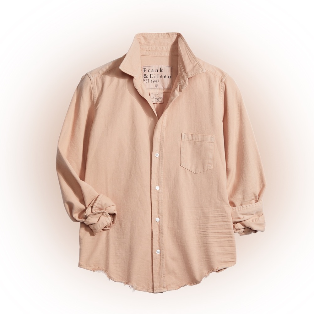 Frank & Eileen Button Down Shirt-Peach-Size Small